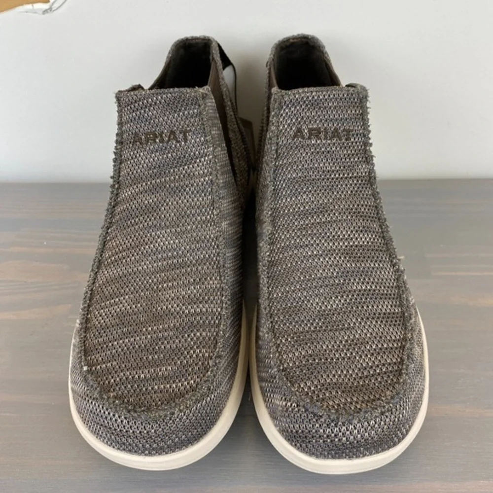 Ariat Hilo Midway Slip On Shoes Men 9.5D Heather Brown Woven Flex Minimalist NWT